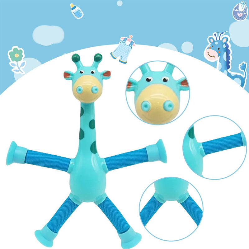 StretchGiraffe - Jouet Flexible à Ventouse pour Enfants