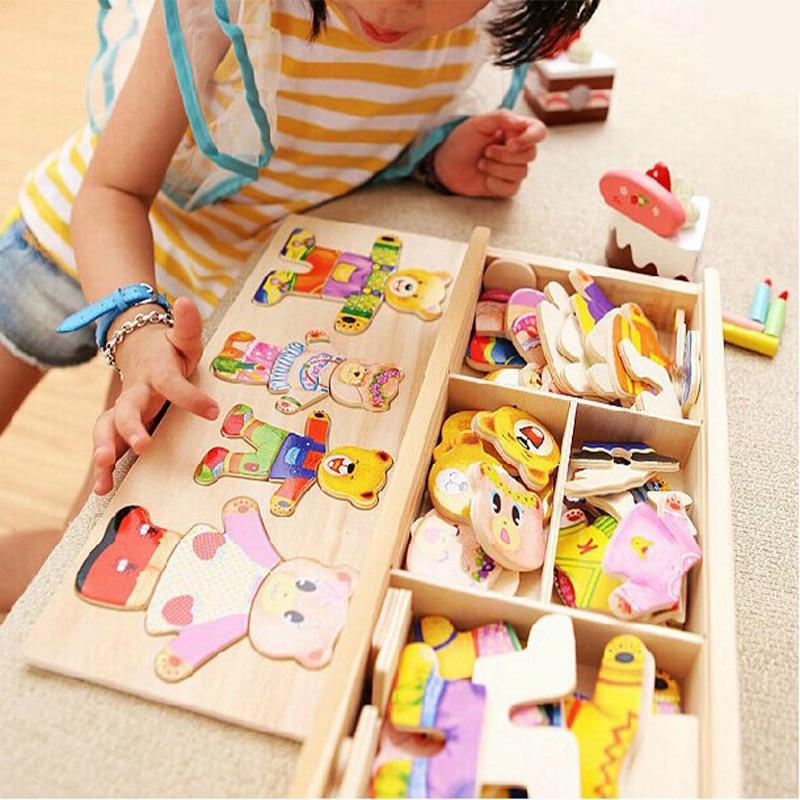 WoodCraft Puzzle - 100 Créations de Tenues pour Enfants