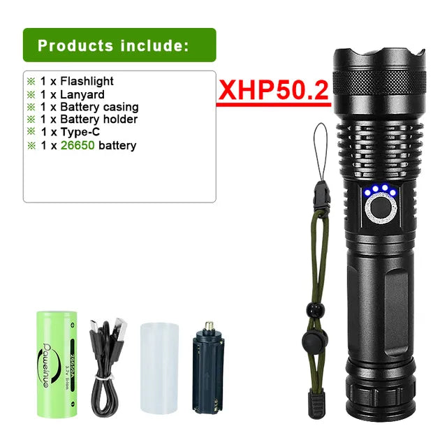 LumiBeam Zaklamp - Lampe Torche LED Rechargeable