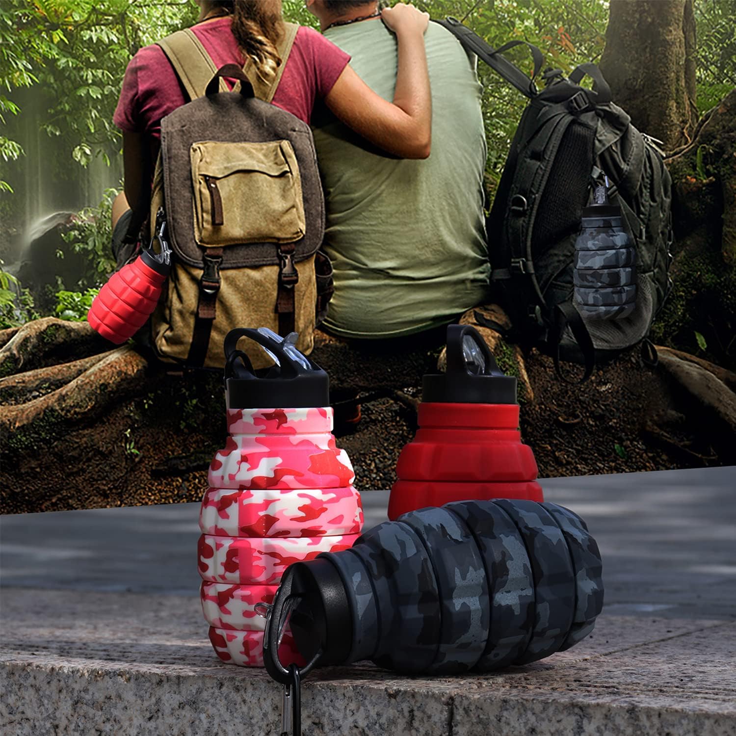FlexiBottle - Gourde de Voyage Pliable Durable 575ml