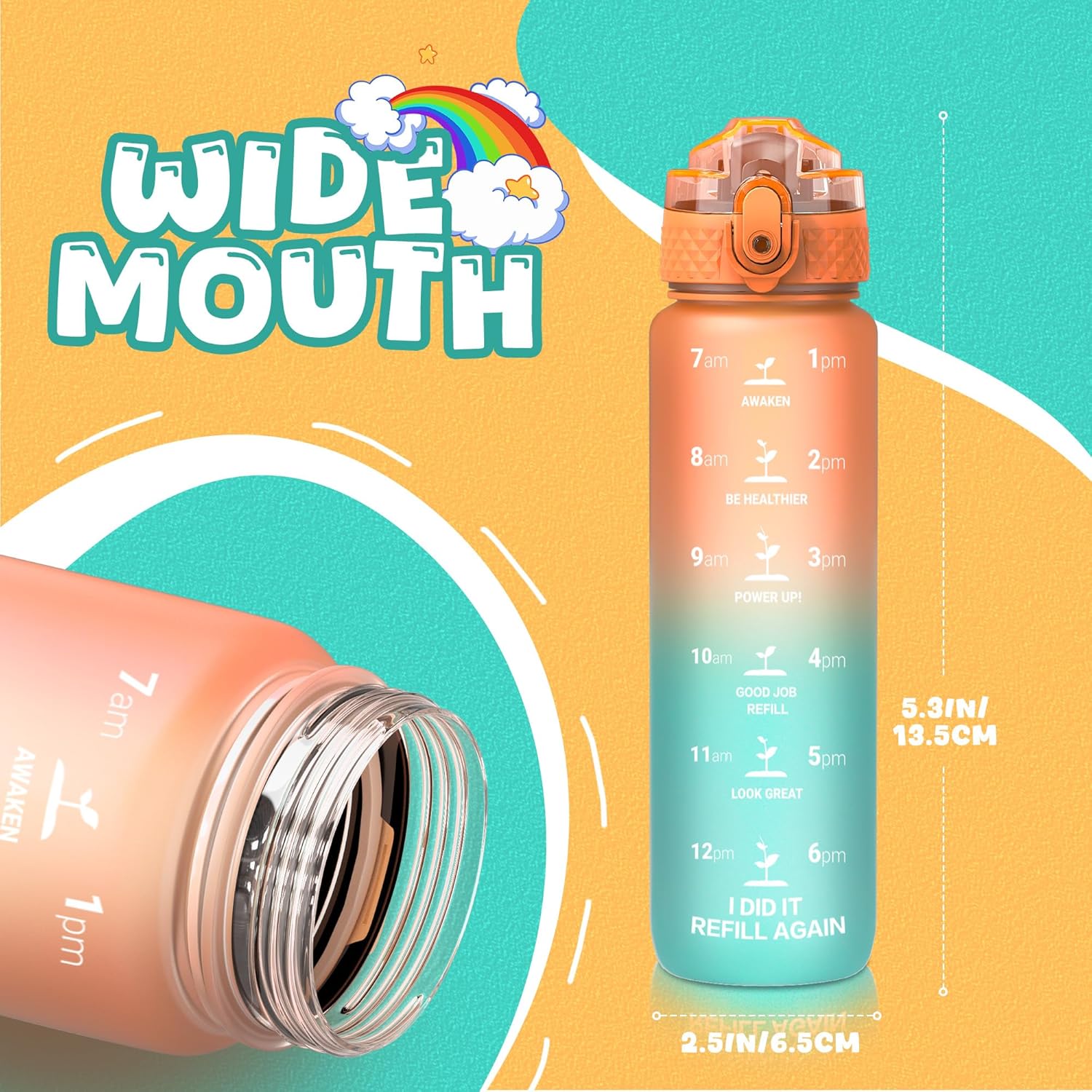 EcoFlow - Gourde Tritan Réutilisable avec Paille