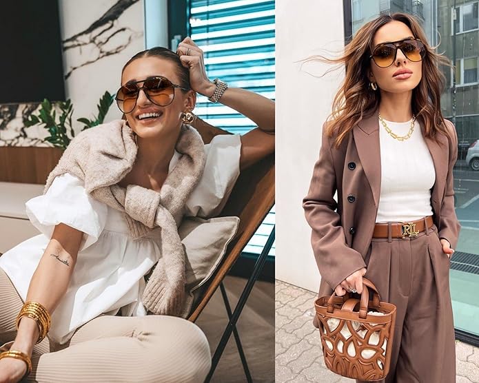 AviatorLux - Lunettes Aviateur Oversized Tendance