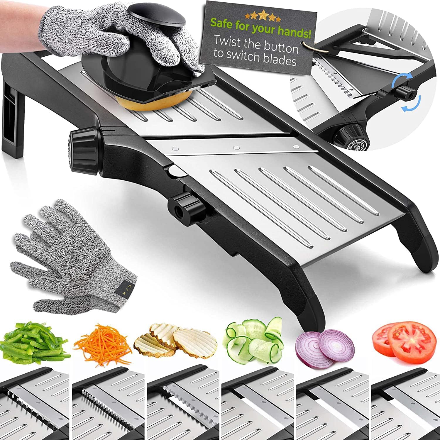 SlicerPro - Set Mandoline Sécurité Anti-Coupures