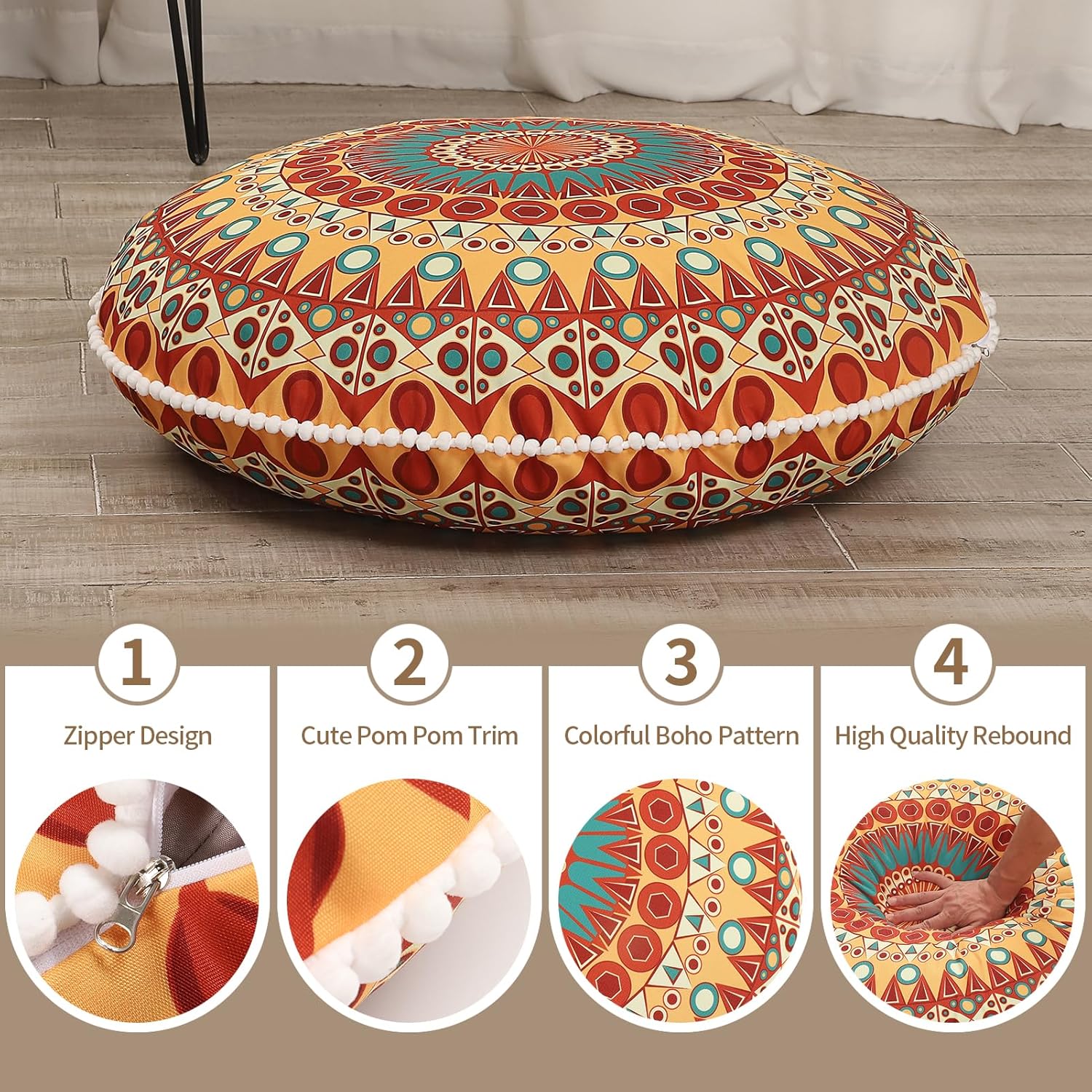 MemoryZen - Grand Coussin Méditation Mémoire de Forme