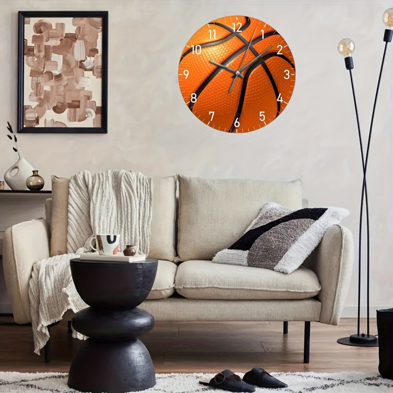HoopsTime Clock - Horloge murale au design basket-ball pour les fans de sport