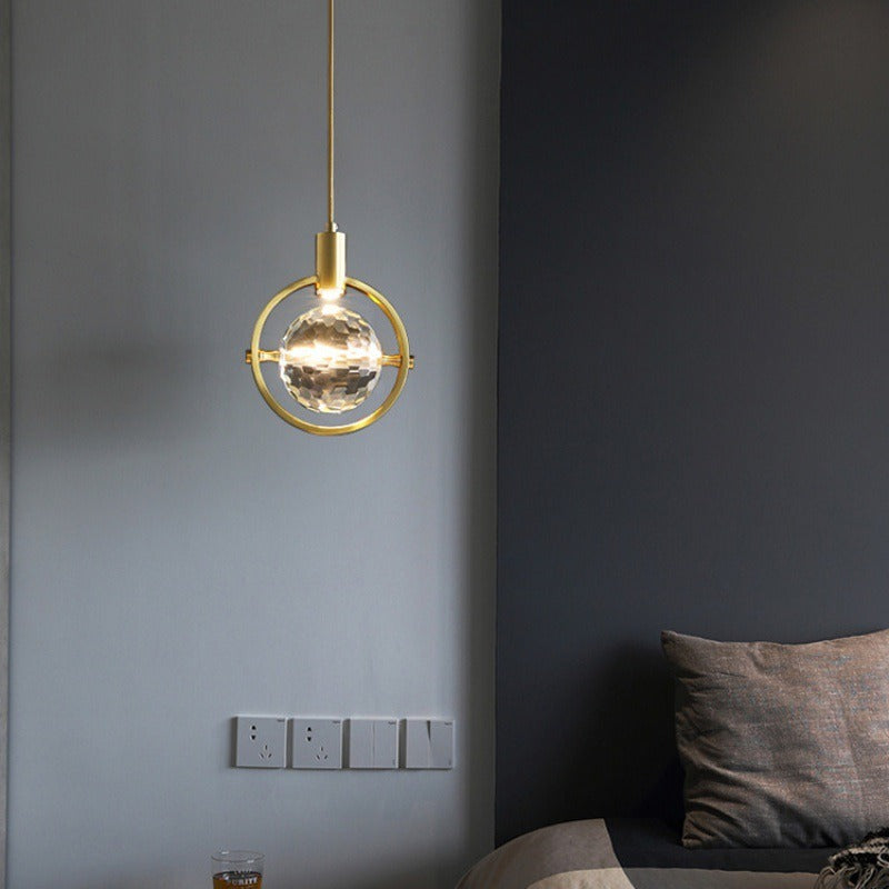 Cristalléa – Suspension LED en Anneau Ornée de Cristaux Étincelants | Élégance et Luxe Contemporain