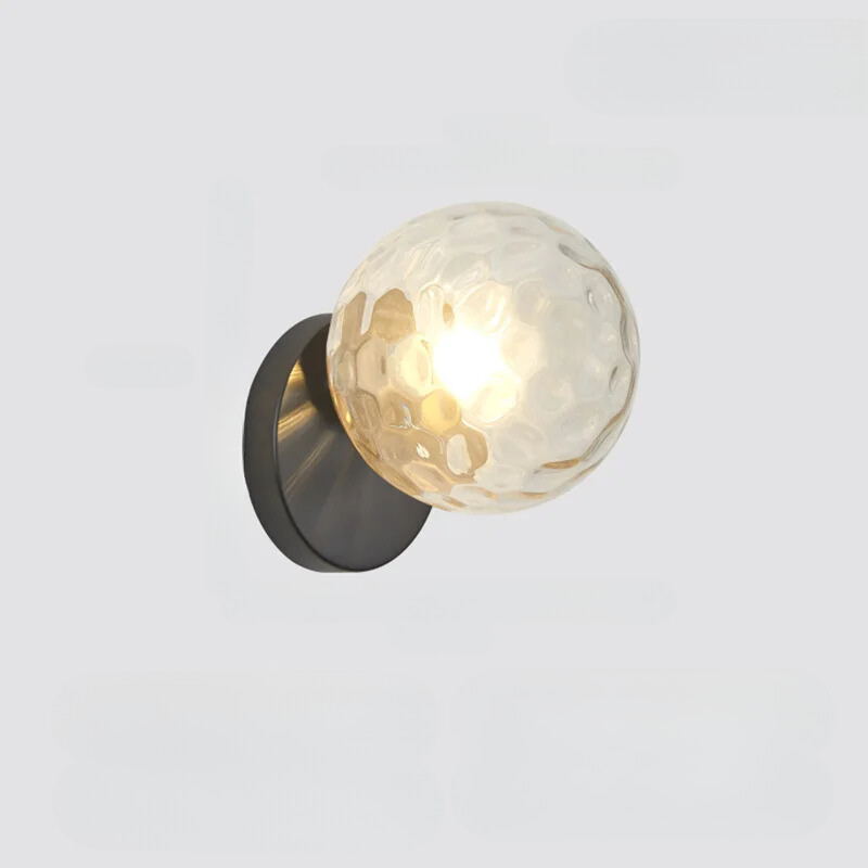 LuxeGlow - Applique Murale Doree avec Globe en Verre