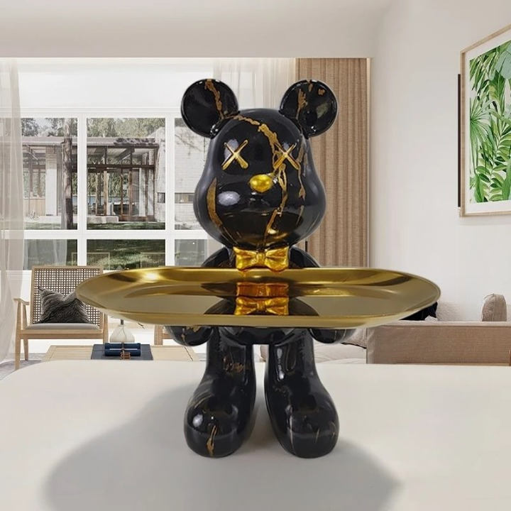 BearArt - Sculpture d'ours élégante pour la décoration intérieure