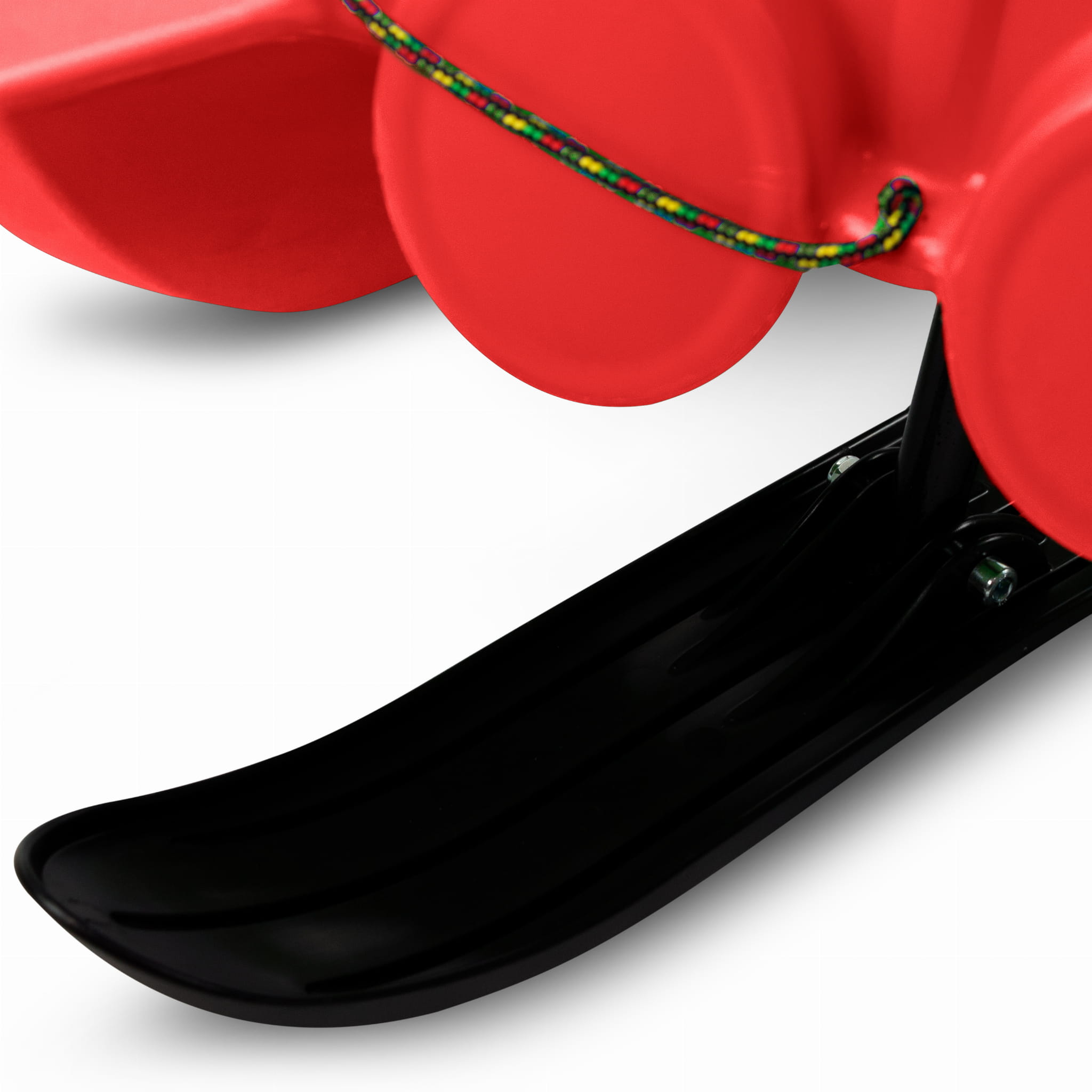 SnowGlide Slede – Luge Rouge avec Guidon Intégré