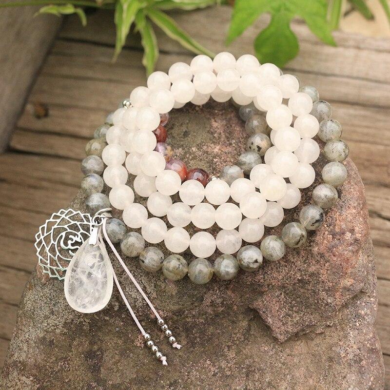 Seraphine Mala – Labradorite, Jade & Améthyste