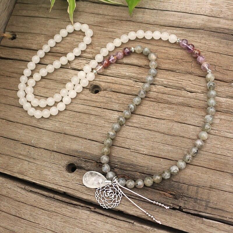 Seraphine Mala – Labradorite, Jade & Améthyste