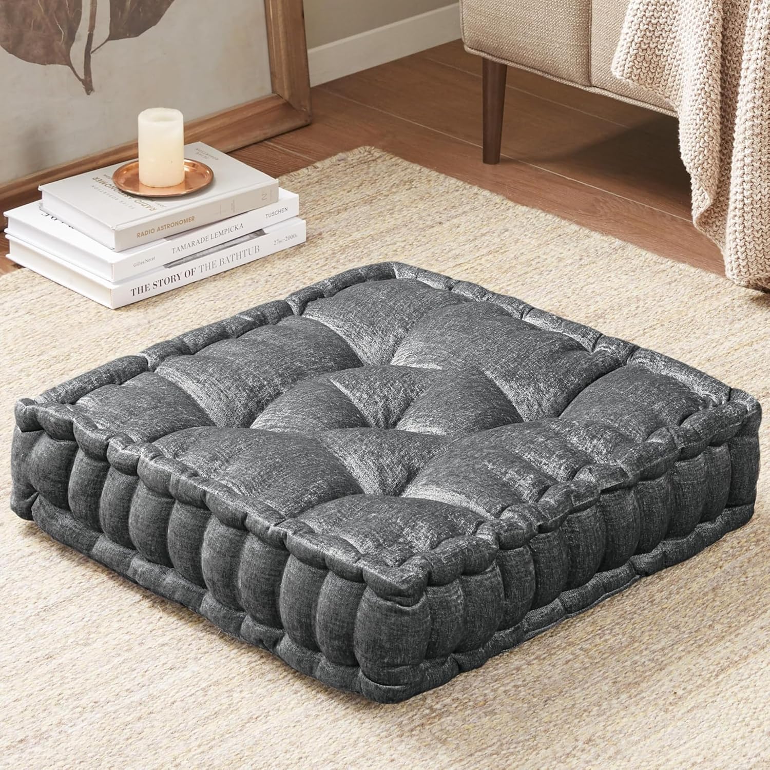 ZenComfort - Coussin Méditation Chenille Luxueux Sol