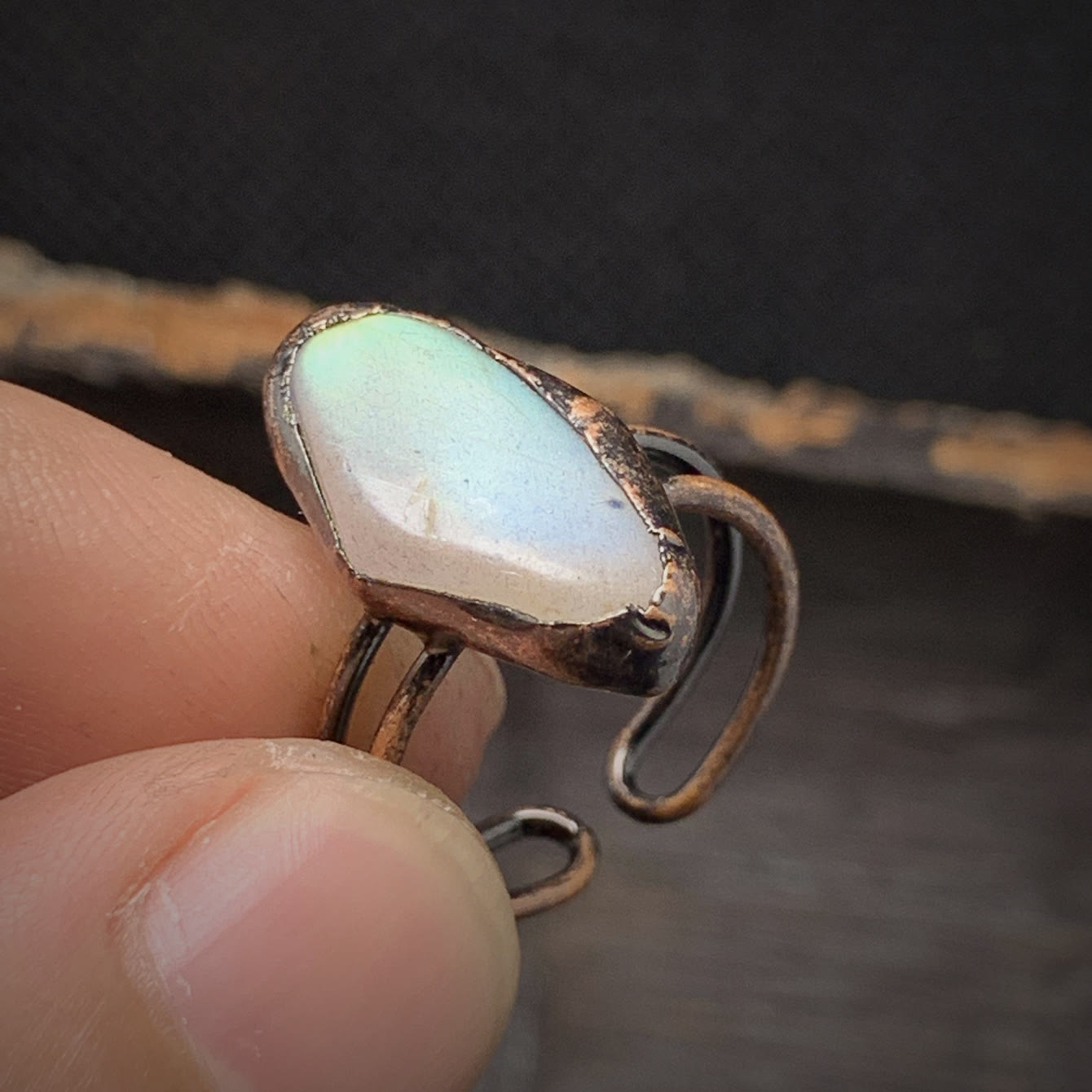 Selina - Bague pierre de naissance naturelle brute réglable