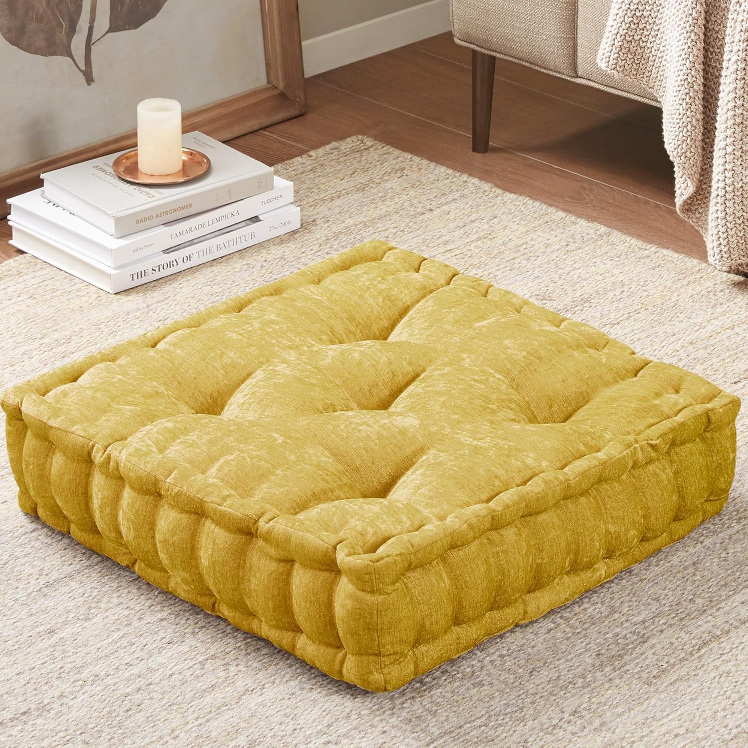 ZenComfort - Coussin Méditation Chenille Luxueux Sol
