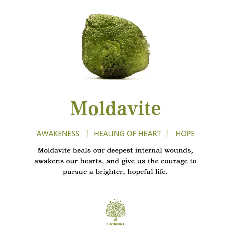Alina - Collier pendentif moldavite verte de purification