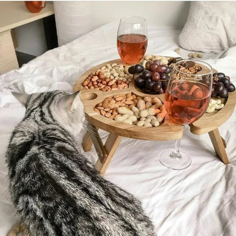 WineNest - Table de pique-nique pliable élégante pour le vin