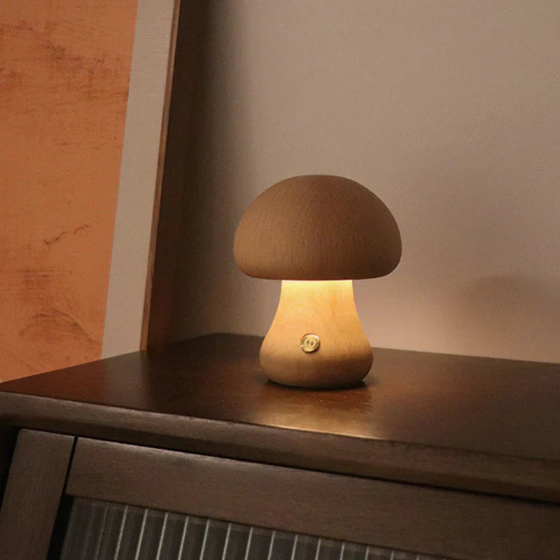 GlowShroom - Veilleuse Champignon LED en Bois