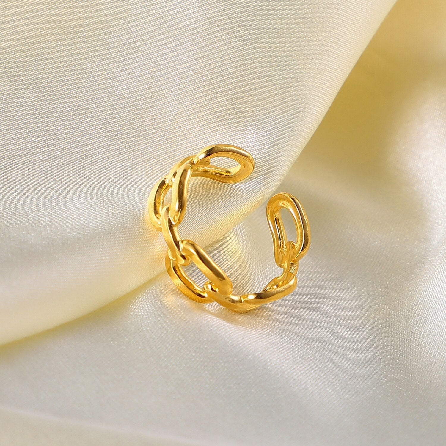 NexaTwist - Bague Chaîne Torsadée Tendance