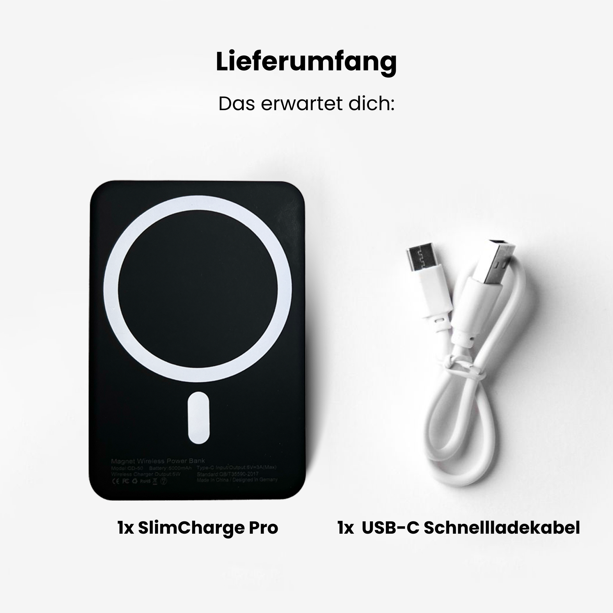 MagCharge Slim - Batterie Externe Magnétique Puissante avec LED
