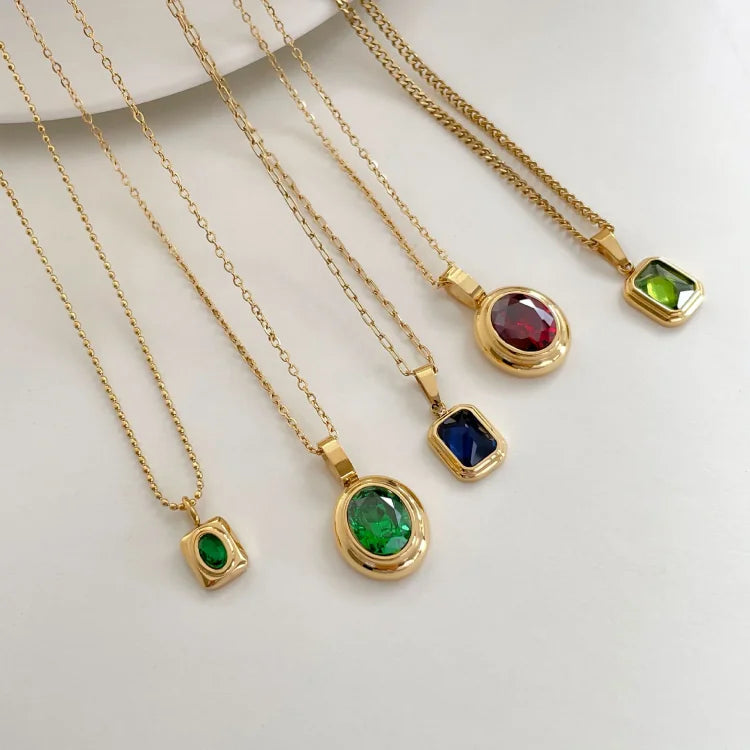 Celeste - Collier en pierre précieuse vintage, 4 variantes