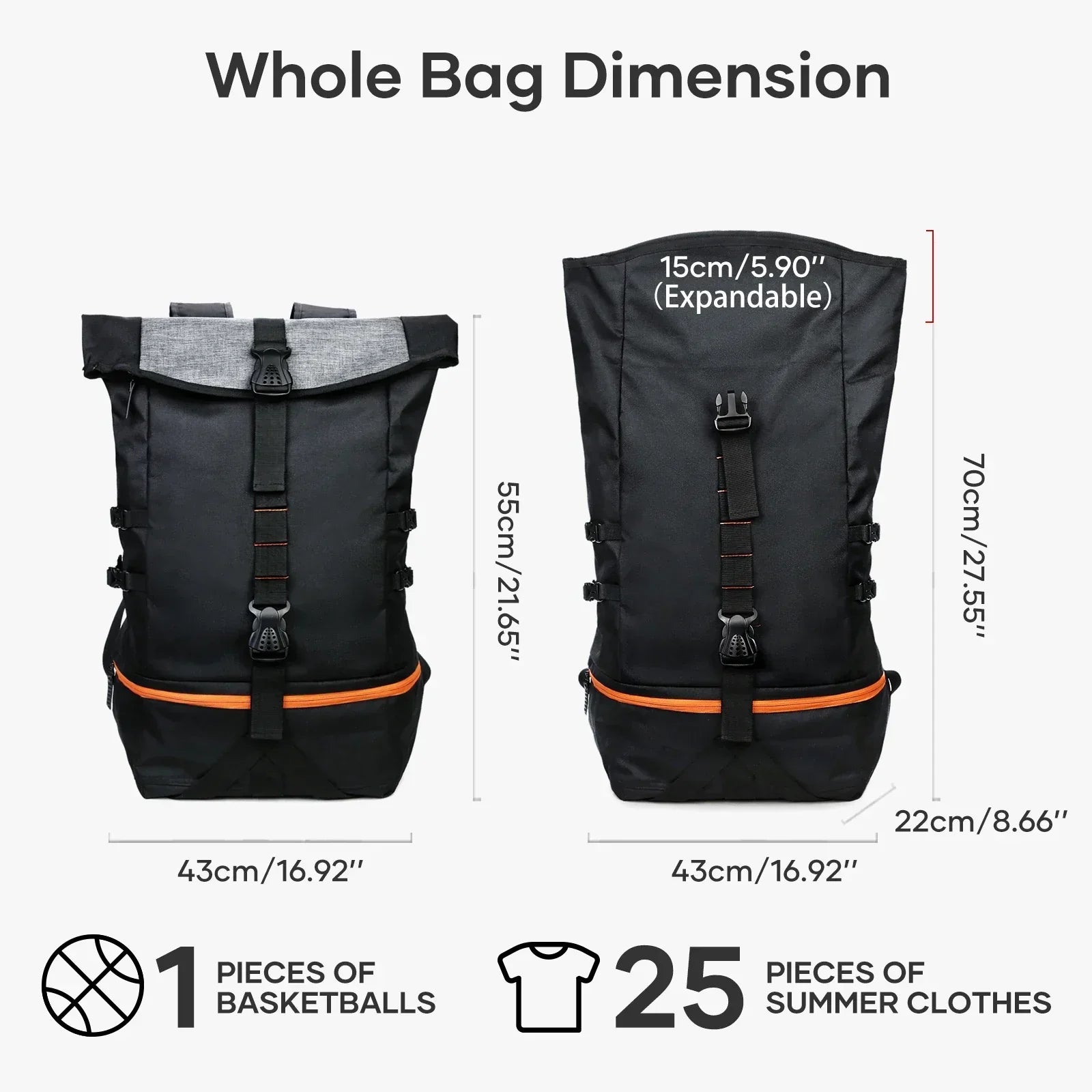 SportsPro - Sac à dos 35L stylé pour l'aventure