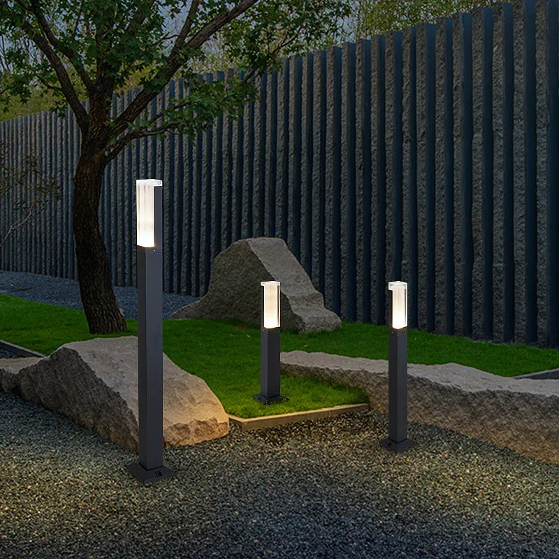 LumiHerbe - Borne LED de Jardin Étanche pour Extérieur