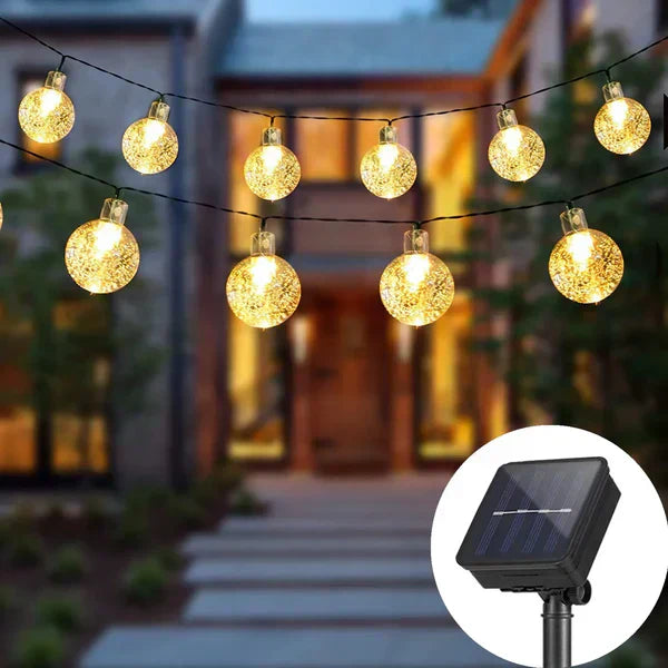 TwinkleGlow - Guirlandes Lumineuses Solaires Féeriques pour Extérieur