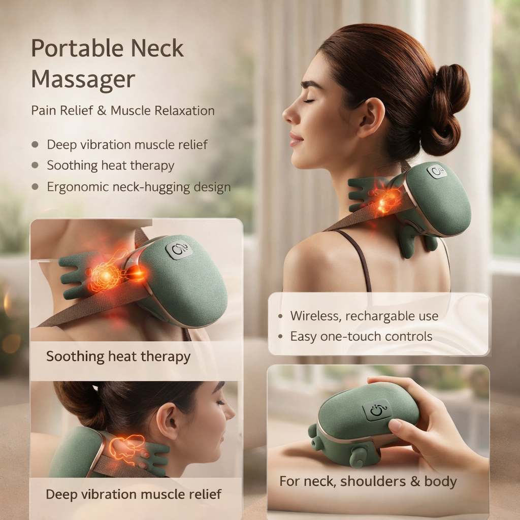 Appareil de Massage | Masseur Cervical avec Chaleur Thérapeutique | Soulagement des Tensions Musculaires pour Détente Totale 2
