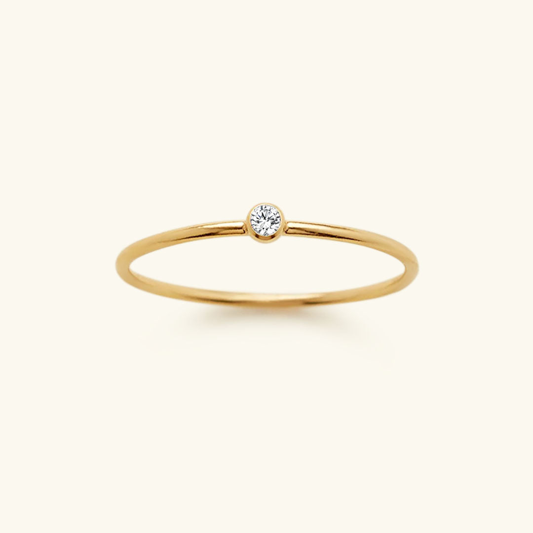 Bague Pierre de Naissance Celestia - Argent Plaqué Doré
