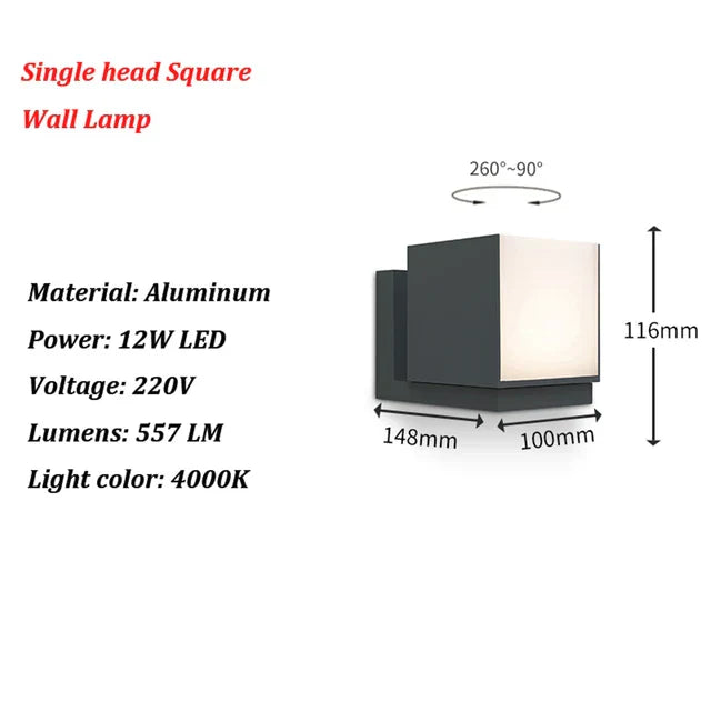 AquaShield | Élégante Lampe LED Extérieure Étanche et Énergétique 6