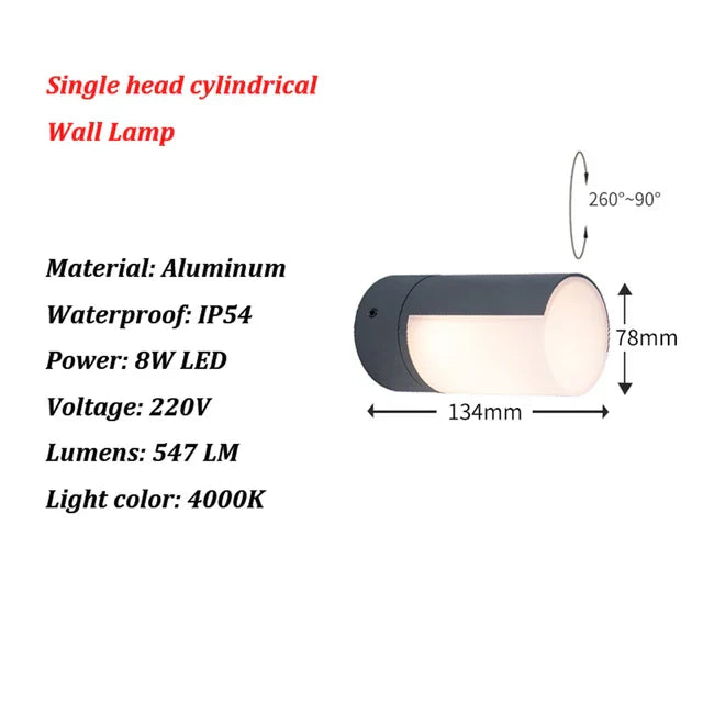 AquaShield | Élégante Lampe LED Extérieure Étanche et Énergétique 9