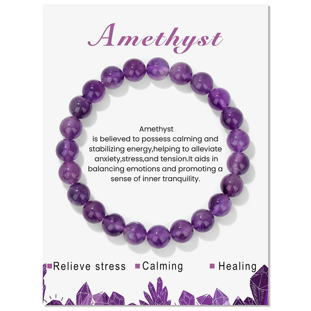 Aria | Bracelet en Cristal Naturel avec Propriétés Curatives | Équilibre et Énergie Positive 29