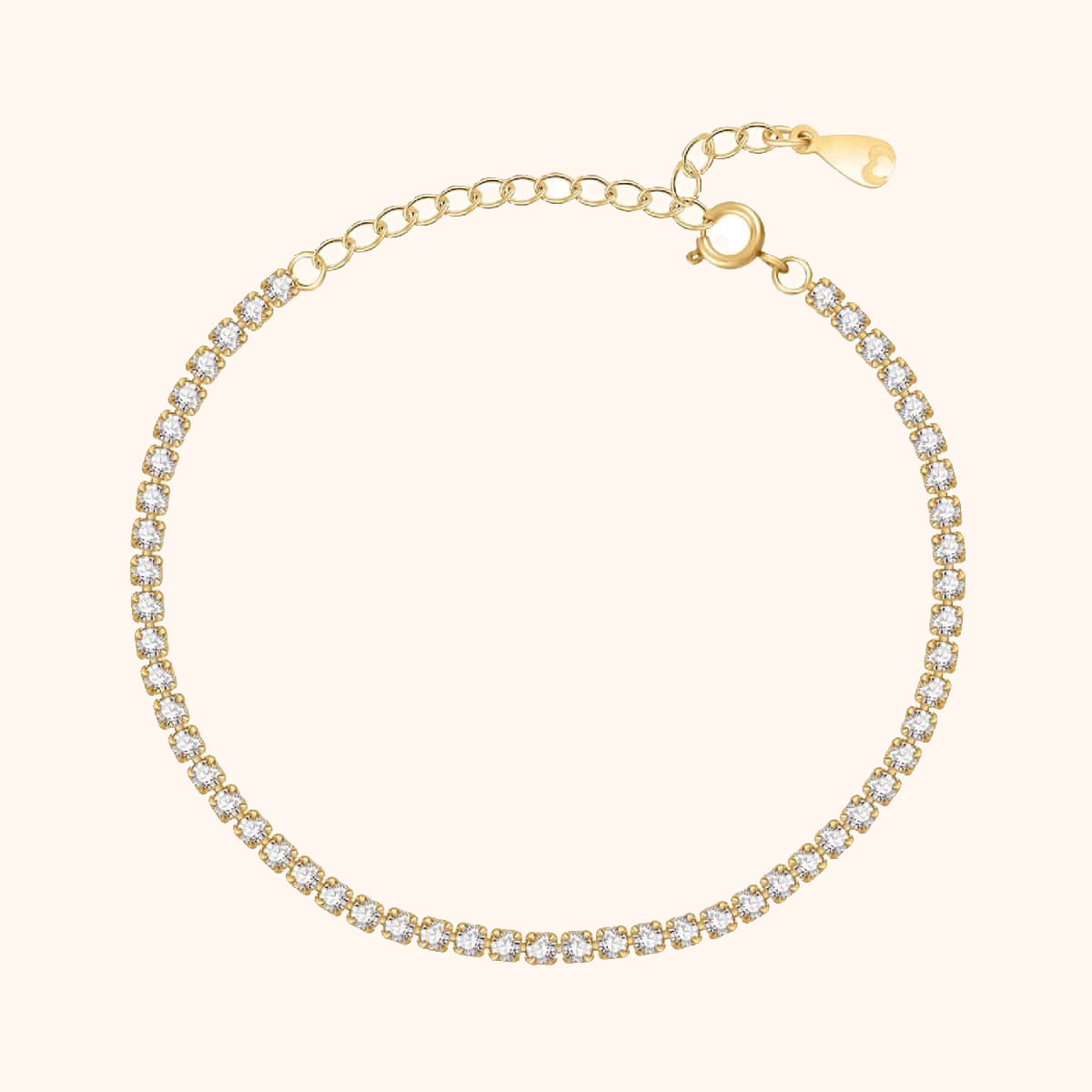 Clara - Bracelet scintillant en argent 925 aux carrés diamant
