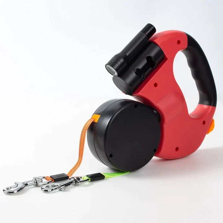 DuoPaw - Laisse Rétractable Double Chien Anti-Nœud
