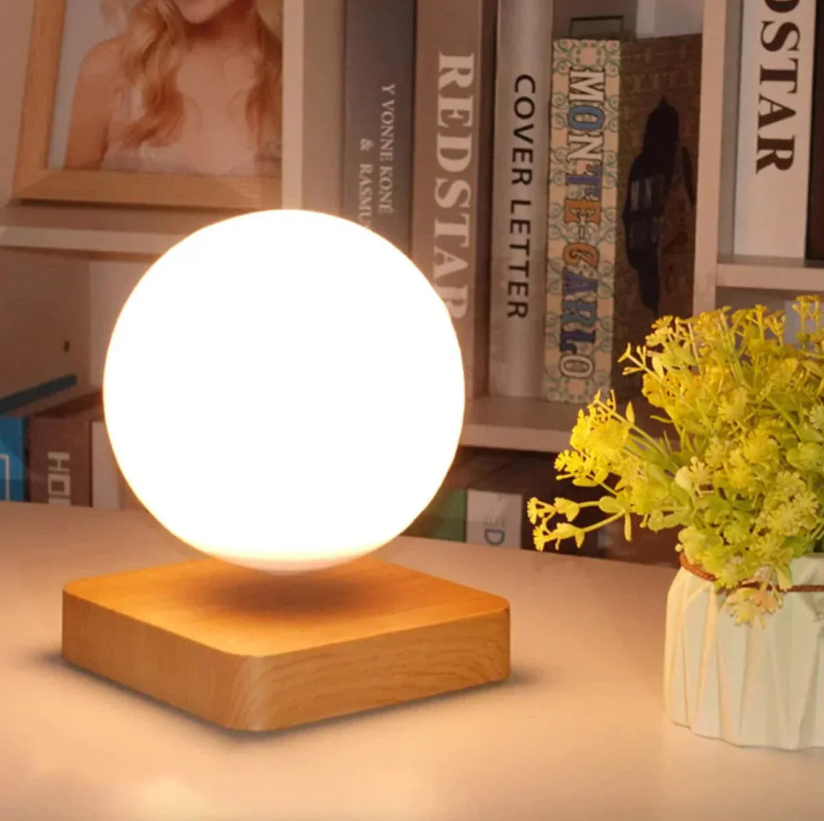 LunaGlow - Lampe lune LED d'ambiance pour intérieur
