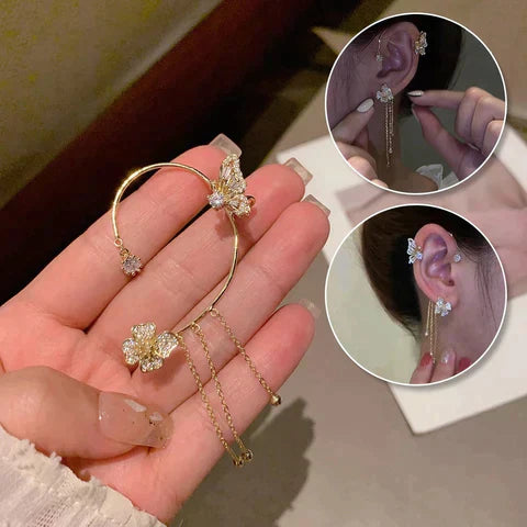 Clips d'Oreille Papillon Élégants sans Piercing