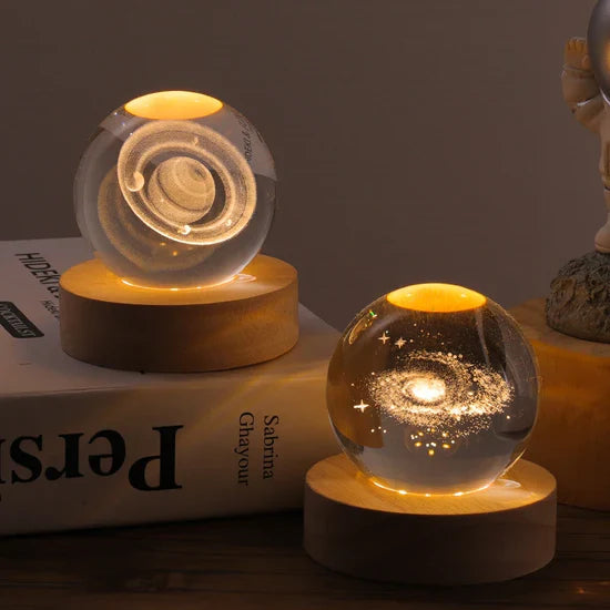 Boule de Cristal Lumineuse | Décoration d'Intérieur avec Gravure 3D | Ambiance Envoûtante pour Votre Maison 5