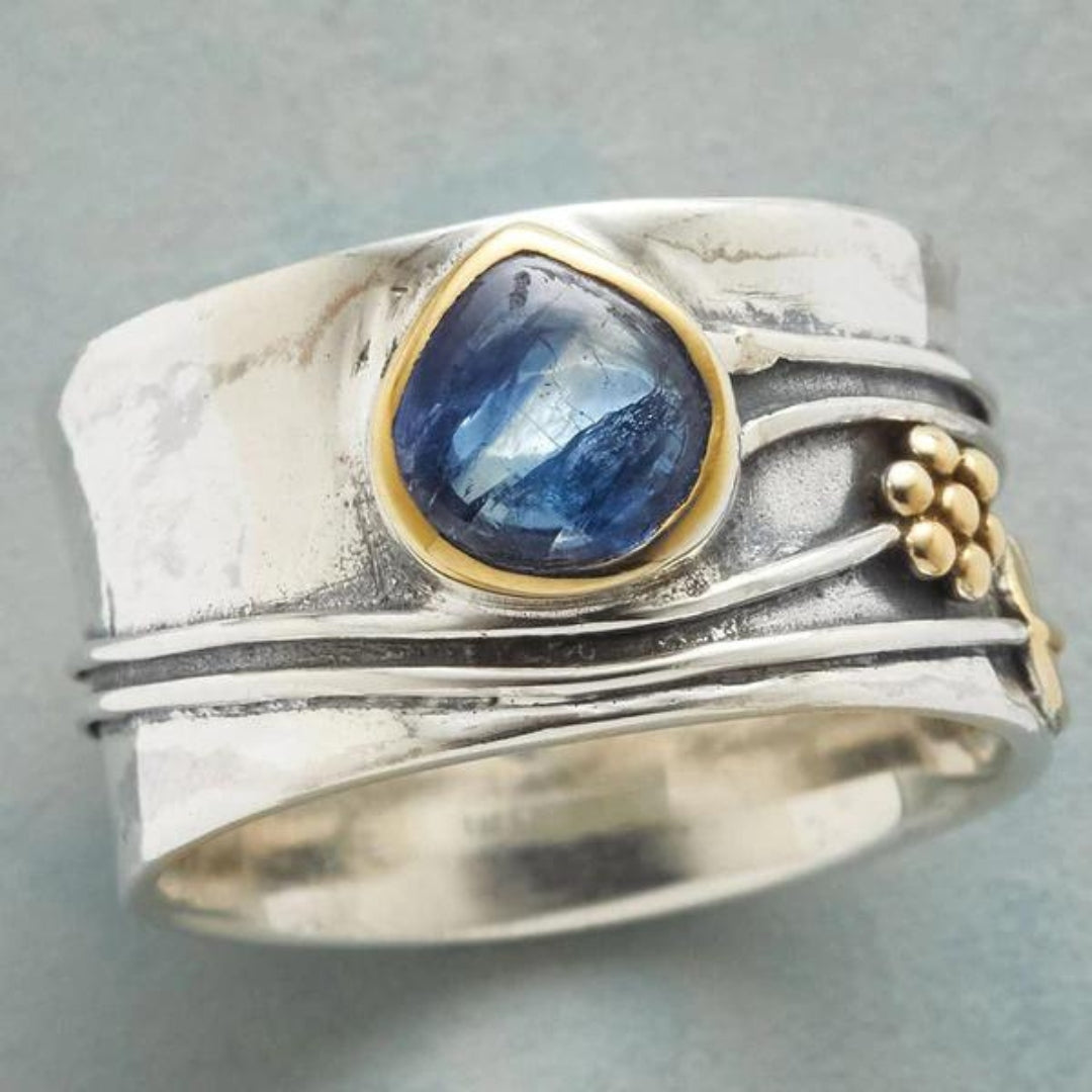 Thalia - Bague bohème de méditation aux pierres précieuses