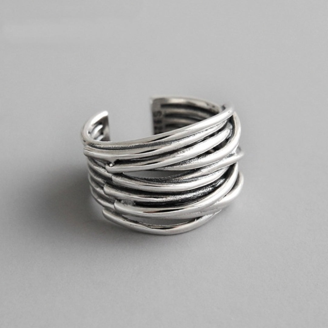 Liora - Bague empilable en argent réglable et élégante