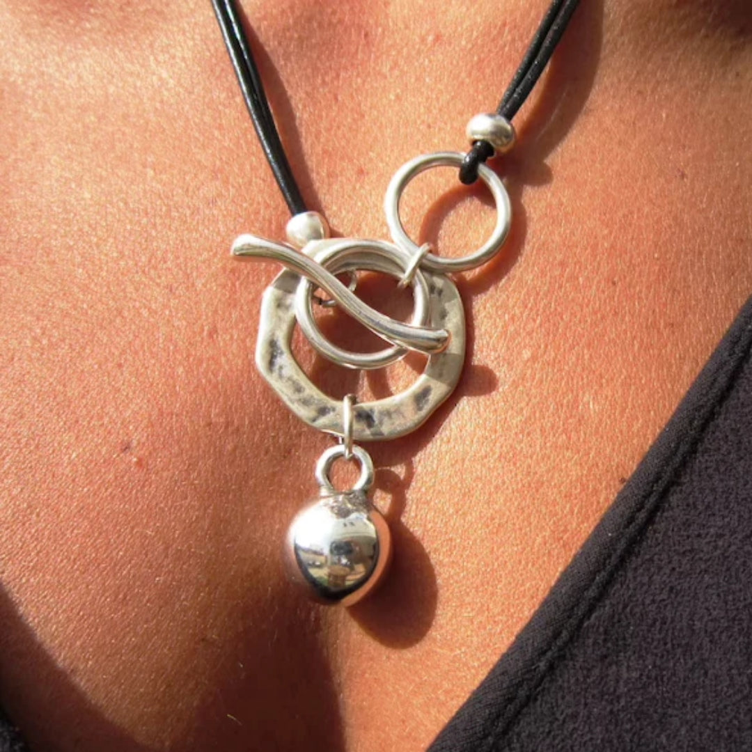 Elina - Collier vintage en argent classique et élégant