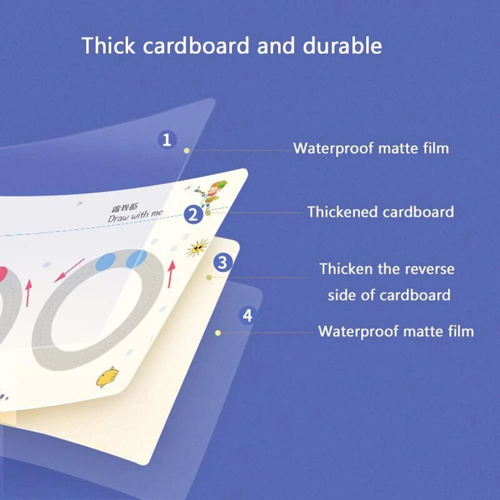 Cahier d'Écriture Réutilisable avec Marqueurs Vibrants | Apprentissage Interactif pour Enfants de 2 à 6 Ans 8