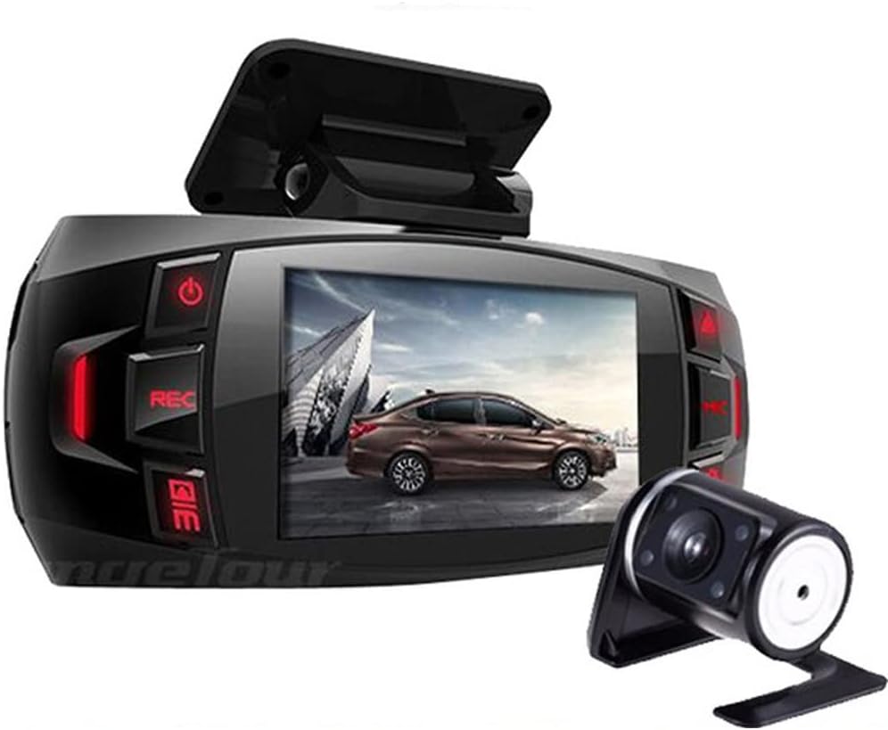 Caméra Embarquée Voiture | Double Caméra Full HD 170° avec Écran LCD 2,7 | Sécurité Routière Optimale 0