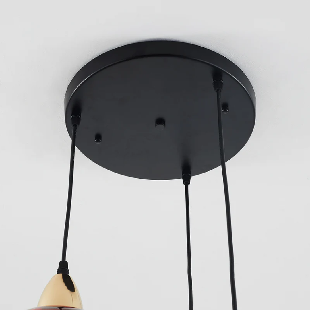 CascadeLumière | Élégante Suspension en Verre avec 3 Lampes LED 11