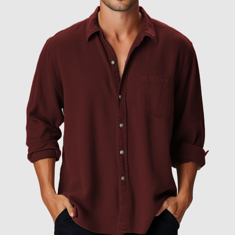Chemise Homme à Manches Longues - Élégance Classique pour un Style Décontracté Quotidien 6