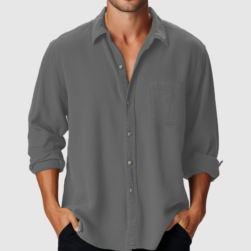 Chemise Homme à Manches Longues - Élégance Classique pour un Style Décontracté Quotidien 8