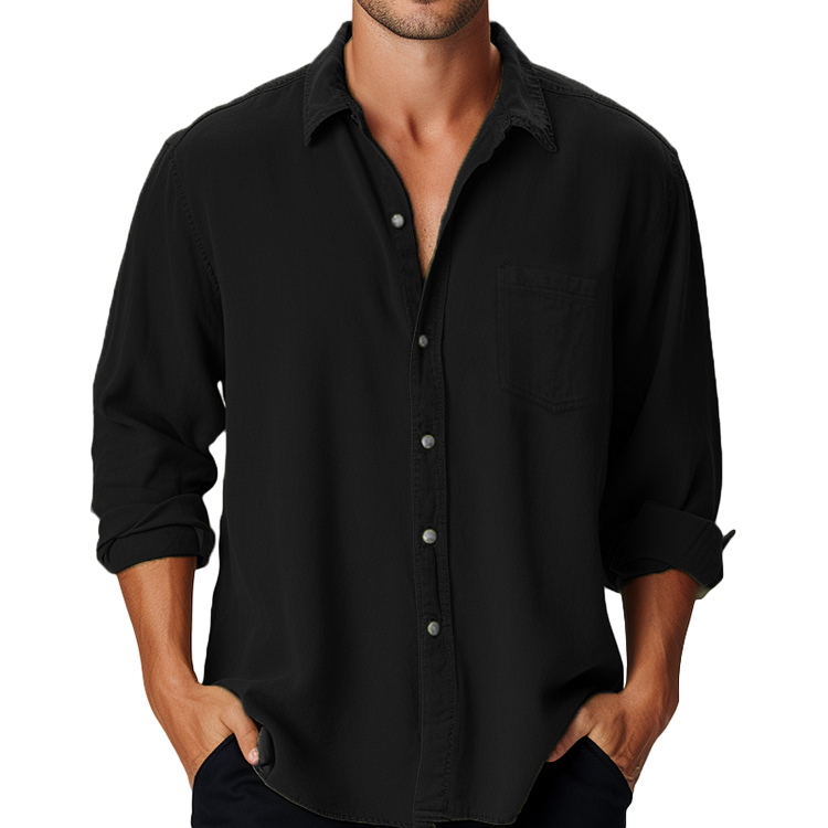 Chemise Homme à Manches Longues - Élégance Classique pour un Style Décontracté Quotidien 9