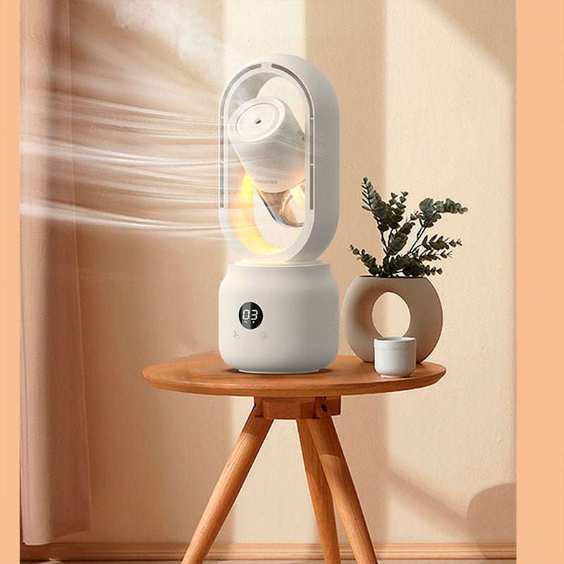 CoolBreeze | Ventilateur Portable avec Humidificateur et Éclairage Ambiant | Design Compact pour Confort Optimal 1