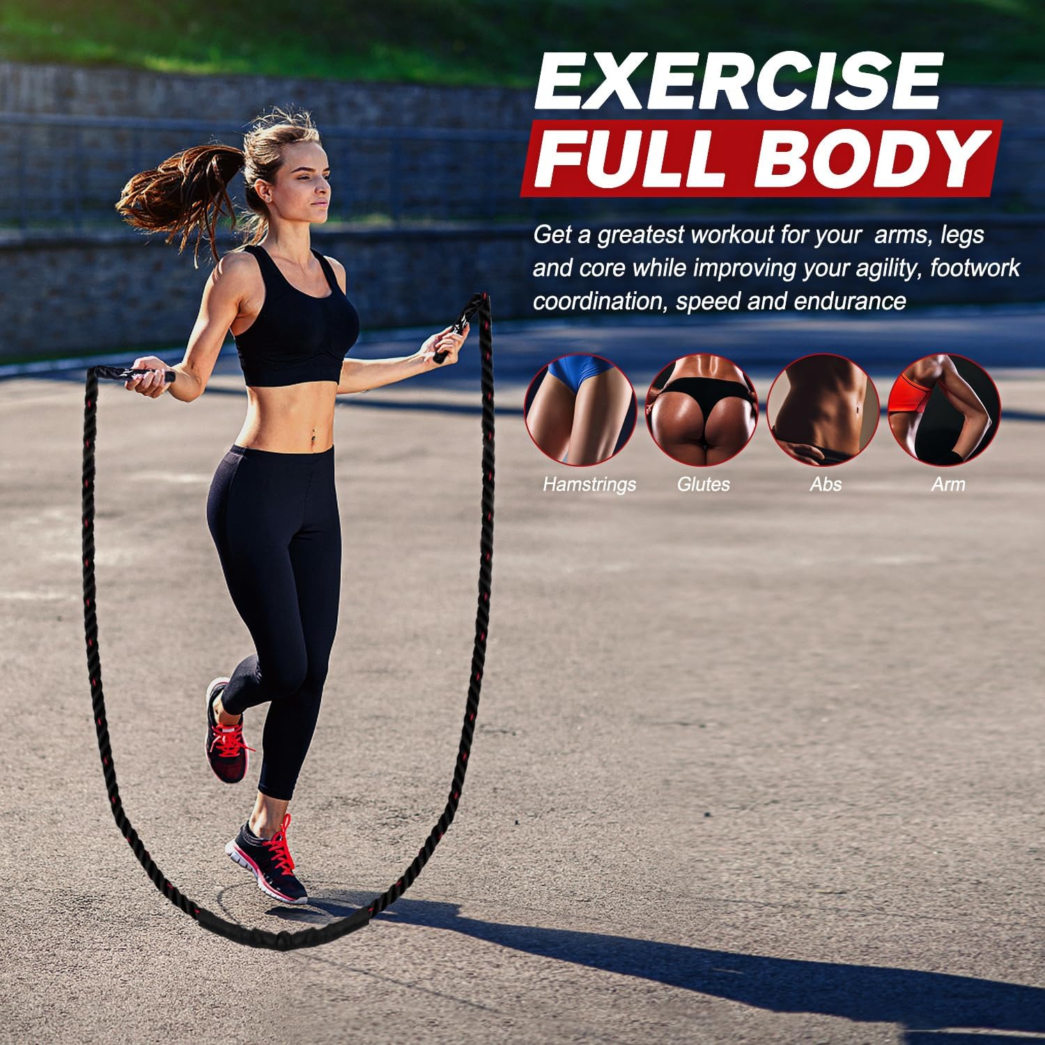 Corde à Sauter Lestée | Corde à Sauter Réglable avec Poids | Améliorez Force et Endurance pour Entraînement Intensif 5