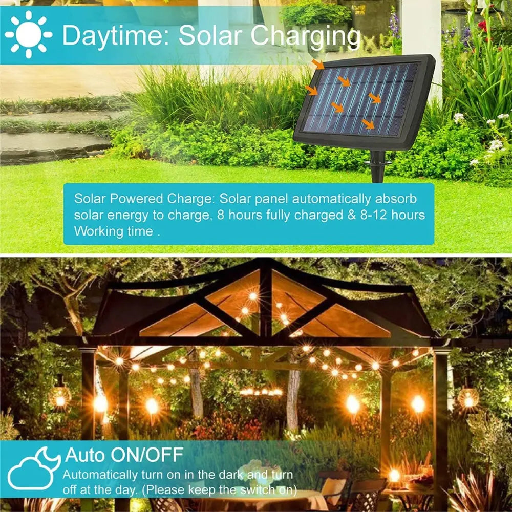 Cordon Lumineux Solaire | Éclairage Solaire Extérieur Étanche avec Chargement Automatique | Ambiance Éclatante pour Votre Jardin 5