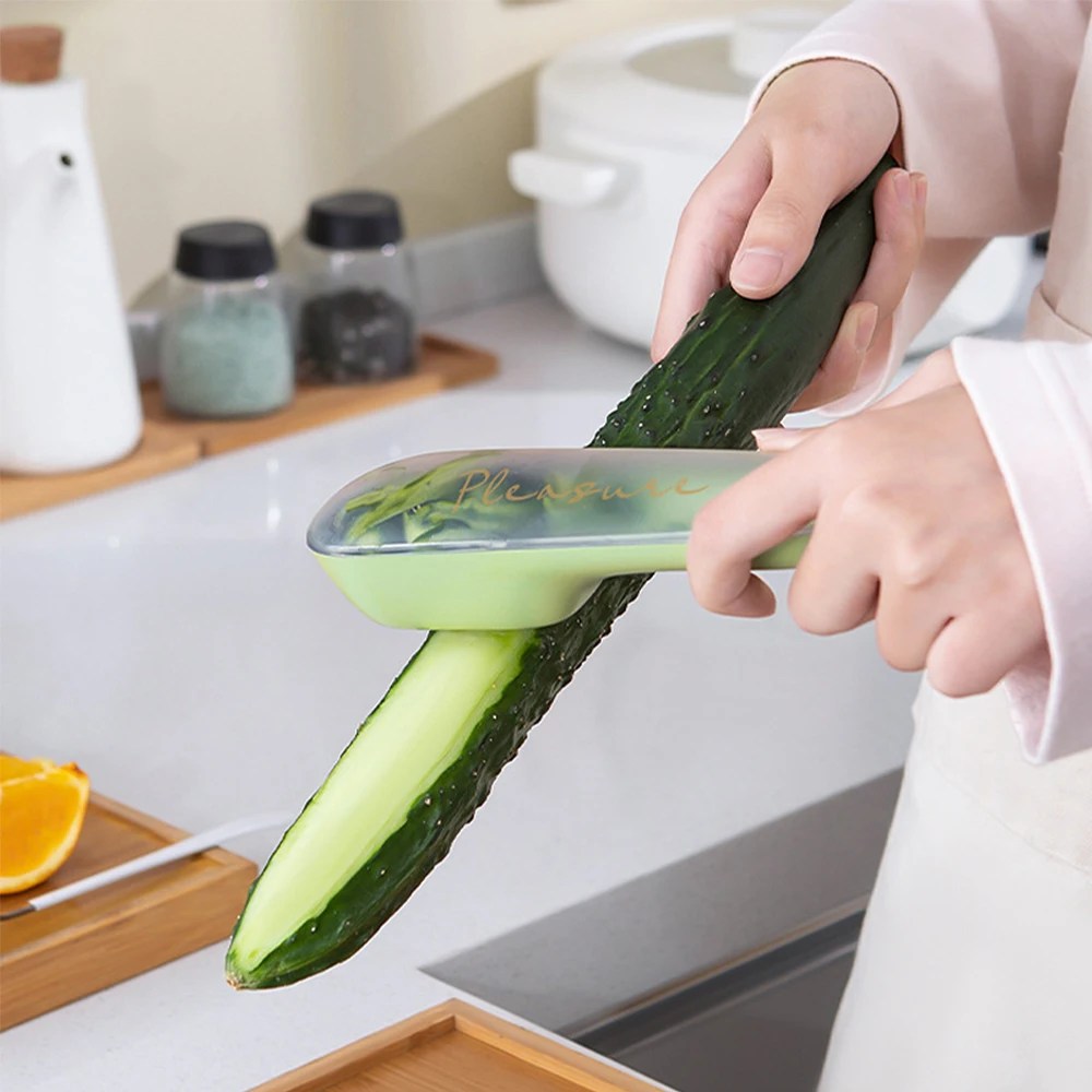PeelMaster - Économe Inox Bac Récupérateur